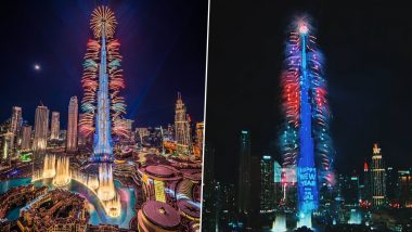 Burj Khalifa, World’s Tallest Building, Light Up for New Year 2023; Watch Viral Video and Photo With a Dazzling Fireworks Spectacle