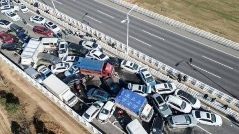 China Road Accident Video: 19 Killed, 20 Injured as Truck Hits Funeral Procession in Jiangxi Province