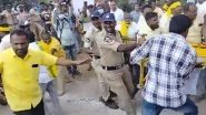 Andhra Pradesh: Tension Prevails in Kuppam After Police Deny Permission for Chandrababu Naidu&rsquo;s Roadshow (Watch Video)