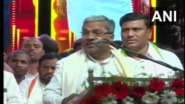 Video: Congress Leader Siddaramaiah Calls Karnataka CM Basavaraj Bommai Puppy Before PM Narendra Modi