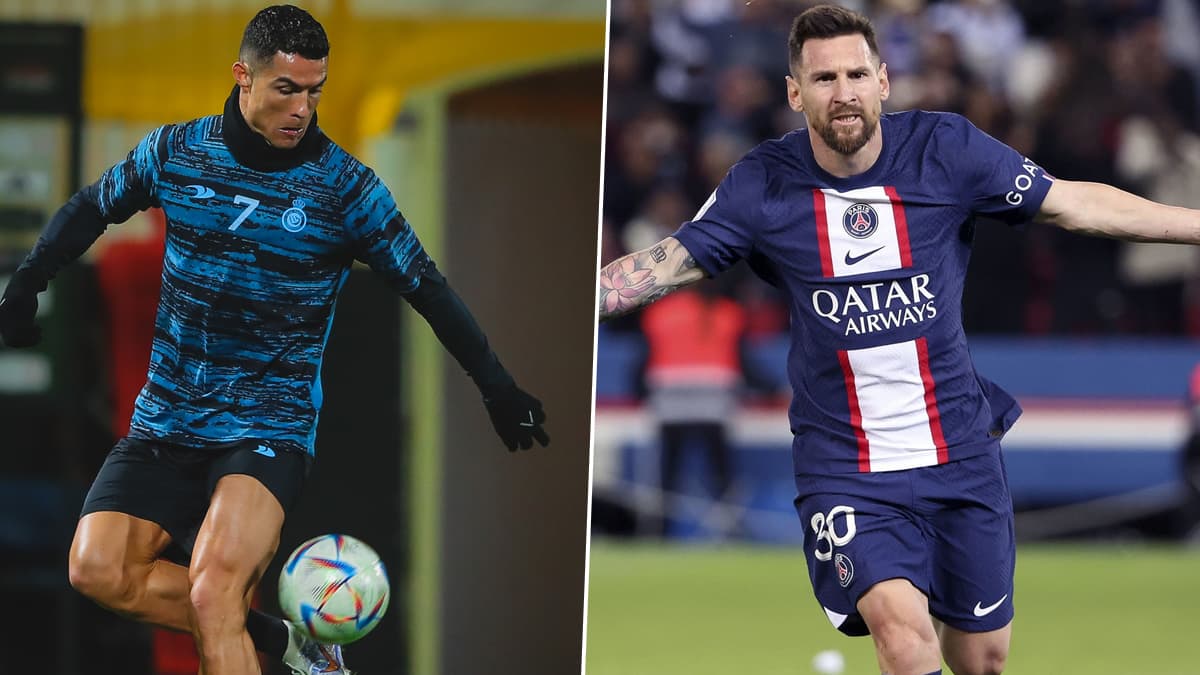 MwanzoTV on X: Cristiano Ronaldo and Lionel Messi will face off tonight in  a club friendly in #Saudi Arabia. Ronaldo will be playing for the Riyadh  All star eleven against Messi's PSG.