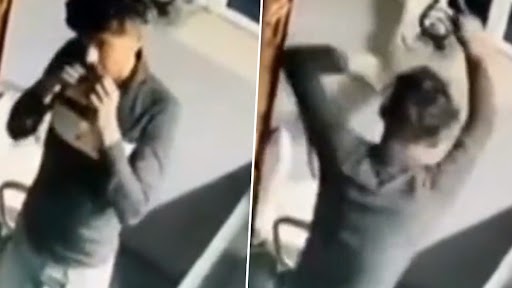 Dancing Thief Caught on Camera! MP Man Chews Gutkha and Performs a Victory Dance; CCTV Footage Goes Viral