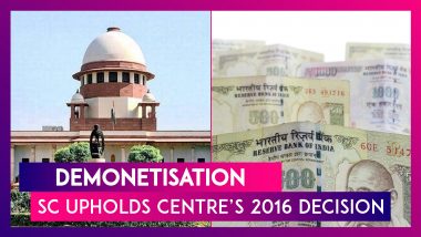 Demonetisation: Supreme Court Upholds Centre’s November 8, 2016 Decision On Note Ban