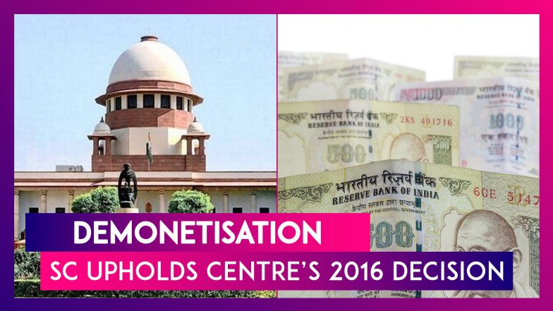Demonetisation: Supreme Court Upholds Centre&rsquo;s November 8, 2016 Decision On Note Ban