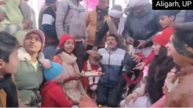 Jelly Weds Tommy: Music, Dance as Two Dogs Take 'Pheras’ as Per Hindu Traditions in Aligarh (Watch Video)