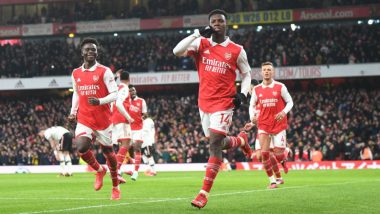 Arsenal 3–2 Manchester United, Premier League 2022–23: Eddie Nketiah's Late Goal Helps Gunners Seal Thrilling Win, Go Five Points Clear at Top (Watch Goal Video Highlights)