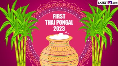 Happy Pongal Images & Thai Pongal 2023 HD Wallpapers for Free Download Online: Send Iniya Pongal Valthukkal Messages, Greetings and SMS to Loved Ones