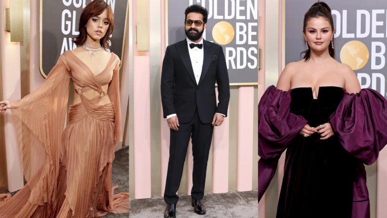 Golden Globes Awards 2023: From Jenna Ortega, Selena Gomez to Jr NTR – Celebs Hit the Red Carpet in Style (View Pics)