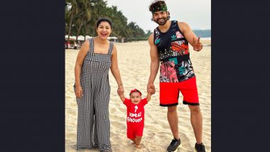 Gurmeet Choudhary, Debina Bonnerjee and Baby Girl Lianna Flaunt Their Million Dollar Smiles As They Enjoy Walk on the Beach (View Pic)