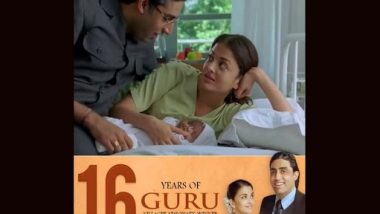 Guru Clocks 16 Years: Abhishek Bachchan Reminisces About His Blockbuster Film With Mani Ratnam (Watch Video)