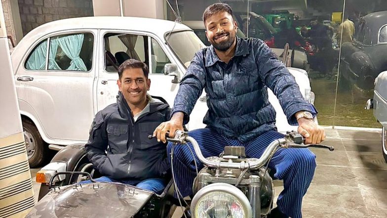 'Sholay 2 Coming Soon', Hardik Pandya Shares Frame With MS Dhoni As The Duo Ride On A Bike Ahead of the IND vs NZ 1st T20I in Ranchi