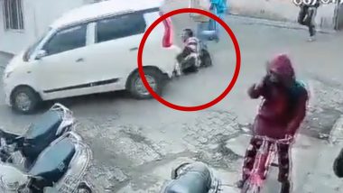 Delhi-Like Hit-and-Drag Incident in Uttar Pradesh, Car Hits and Drag Student for One Kilometre in Hardoi; Terrifying Video Goes Viral