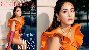 Hina Khan Is Glam Doll in Tangerine Monokini As She Turns Cover Girl for a Mag (View Pic)