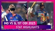 IND vs SL 1st ODI 2023 Stat Highlights: Virat Kohli Stars in India&rsquo;s Winning Start