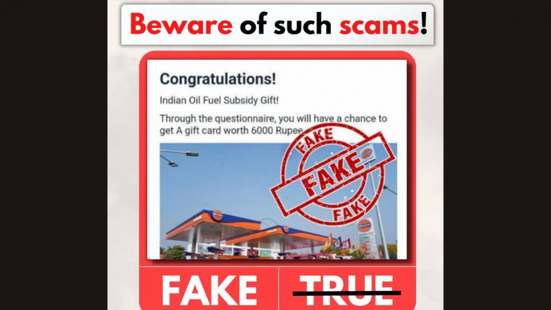 India Oil Offering Fuel Subsidy Gift Worth Rs 6,000? Government Alerts People About Fake Lucky Draw