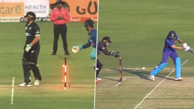 Ishan Kishan's Theatrics Catches Attention As Indian Wicketkeeper Plays ‘Prank’ on Tom Latham During IND vs NZ 1st ODI 2023 (Watch Video)