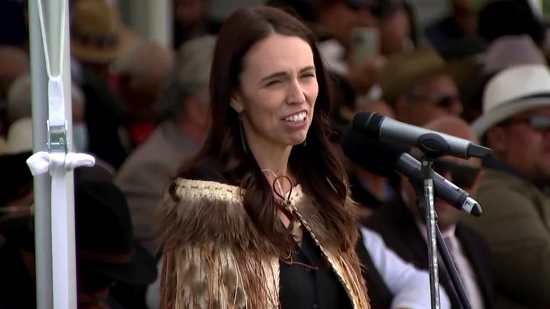 Jacinda Ardern Delivers Her Final Speech as New Zealand PM Wearing ...