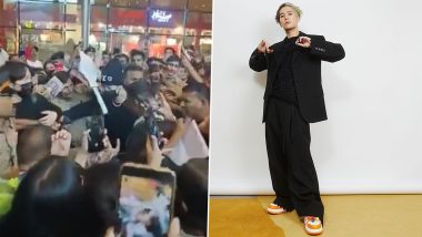 GOT7’s Jackson Wang Arrives in Mumbai for Lollapalooza India; K-Pop Star Gets Mobbed at the Airport (Watch Viral Video)