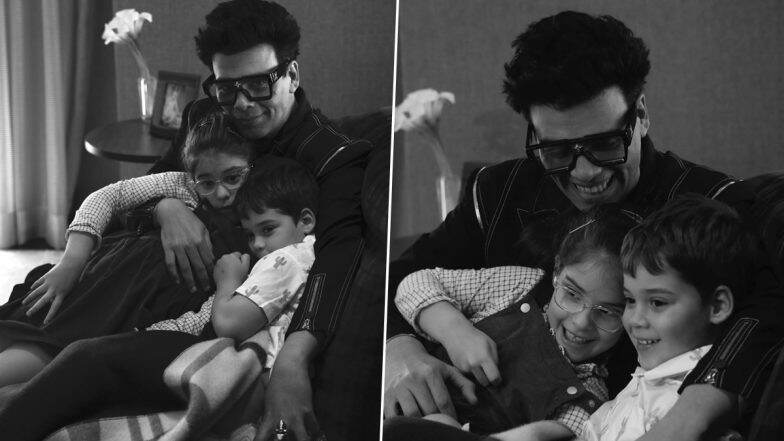 Karan Johar Cuddles His Kids Yash and Roohi in 'Precious Images' on Insta!