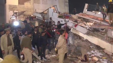 Lucknow Building Collapse: 14 People Rescued So Far, Five Still Stuck Under Debris After Residential Building Collapsed on Wazir Hasanganj Road