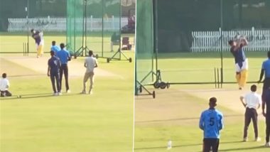 MS Dhoni Returns to Action, CSK Captain Seen Hitting Big Shots in Net Session Ahead of IPL 2023 (Watch Video)