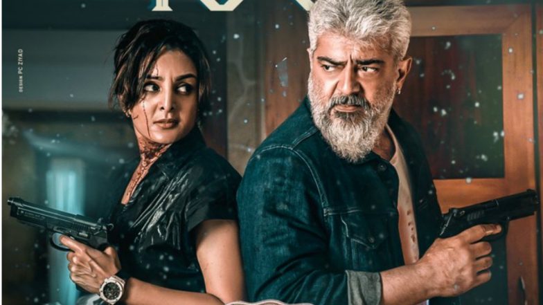 Thunivu: Ajith Kumar and Manju Warrier’s New Poster Unveiled Ahead of the Film’s Grand Release!