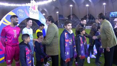 Amitabh Bachchan Meets Lionel Messi and Cristiano Ronaldo Ahead of Riyadh All-Stars XI vs PSG Match, View Photos of Bollywood Star With Footballing Legends