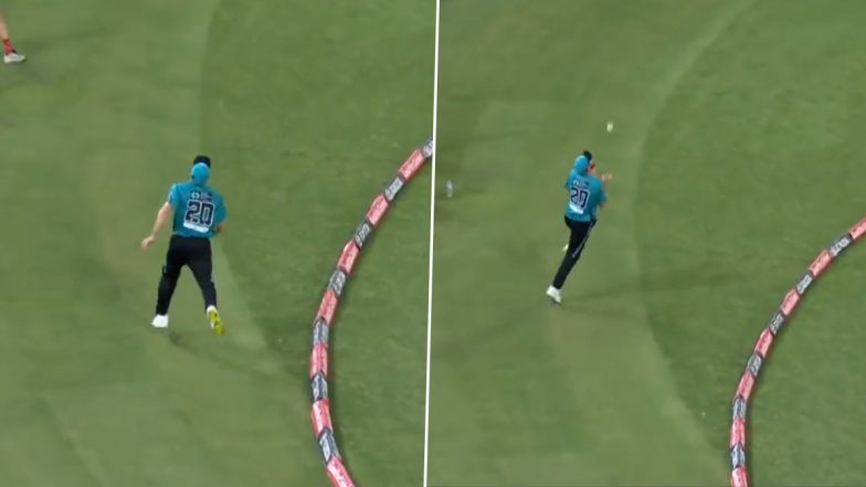 BBL 2022-23: Michael Neser Grabs Sensational Catch Of Jordan Silk Near Boundary Line During Brisbane Heat vs Sydney Sixers (Watch Video)