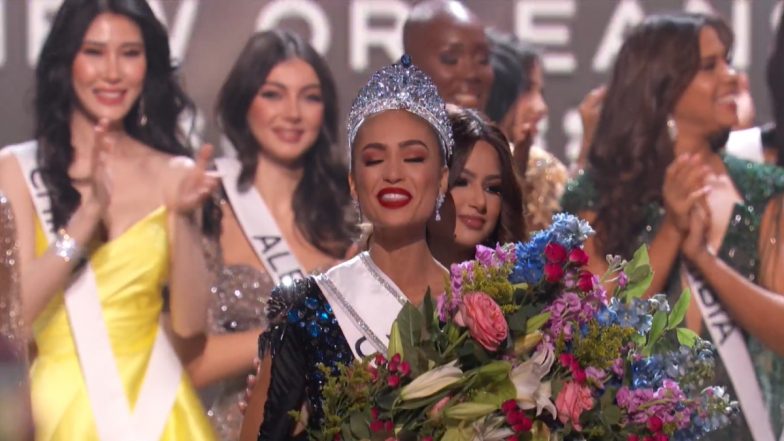 Miss Universe 2022 Rbonney Gabriel Crowning Moment Video Watch Harnaaz Sandhu Crown United 1433