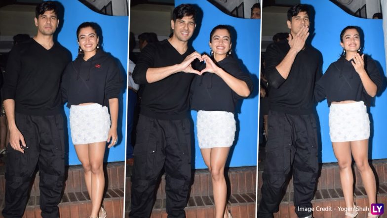 Mission Majnu Success Party: Sidharth Malhotra and Rashmika Mandanna Pose Together for Paparazzi As They Reunite To Celebrate Their Film’s Success (Watch Video)