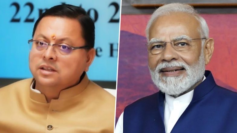 Joshimath Land Subsidence: PM Narendra Modi Speaks to Uttarakhand CM Pushkar Singh Dhami, Assures All Possible Help