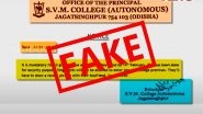 Odisha College Asked Girl Students To Get &lsquo;At Least One Boyfriend&rsquo; Before Valentine&rsquo;s Day 2023? Here&rsquo;s a Fact Check of Fake Notice Going Viral in Name of SVM Autonomous College