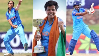 Shafali Verma, Shweta Sehrawat and Parshavi Chopra in ICC U19 Women's T20 World Cup 2023 Team of the Tournament