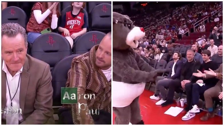 Breaking Bad Stars Bryan Cranston and Aaron Paul Spotted Having a Fun Time at the Houston Rockets Game (Watch Video)