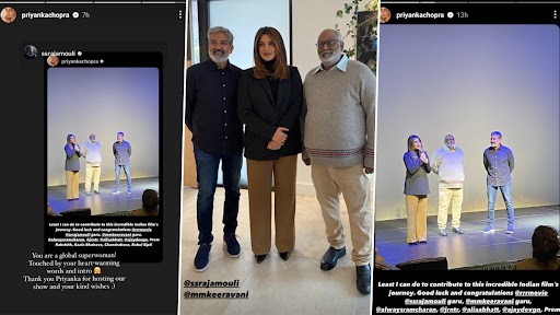 Priyanka Chopra Attends RRR Screening With SS Rajamouli, MM Keeravani in US, Praises Ram Charan, Jr NTR (View Pics)
