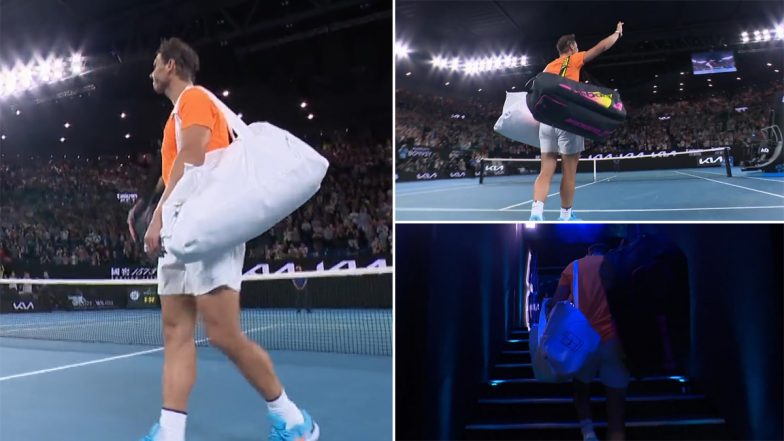 Rafael Nadal Leaves Rod Laver Arena Amid Applause From Fans After His Second Round Defeat to Mackenzie McDonald at Australian Open 2023 (Watch Video)