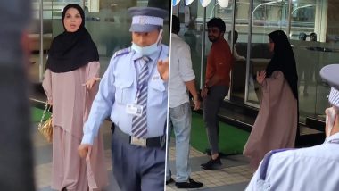 Rakhi Sawant Spotted in Burqa With Hijab After Marriage With Adil Durrani Khan (Watch Video)