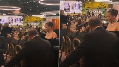 Video of Rihanna and Ram Charan Waving at Each Other During 2023 Golden Globe Awards Ceremony Goes Viral – WATCH