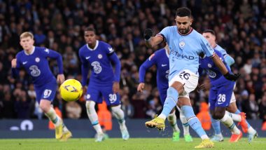Manchester City 4–0 Chelsea, FA Cup 2022–23: Riyad Mahrez Scores Again As Cityzens Clinch Easy Win in Third Round Clash (Watch Goal Video Highlights)