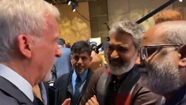 SS Rajamouli Looks Overwhelmed With James Cameron's Kind Words for RRR in This Viral Video From Critics Choice Awards 2023 – WATCH