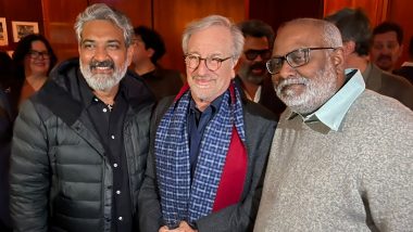 RRR Director SS Rajamouli Meets His ‘God’ Steven Spielberg (View Pics)