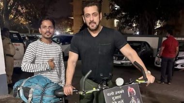 Salman Khan Takes Click With Fan Who Cycled 1100 km From Jabalpur to Mumbai to Meet Him, Pic Goes Viral!