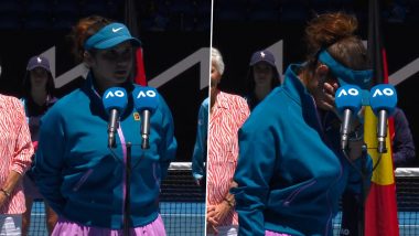 Sania Mirza Breaks Down in Tears During Her Farewell Speech After Exit From the Mixed Doubles Final of the Australian Open 2023 (Watch Video)