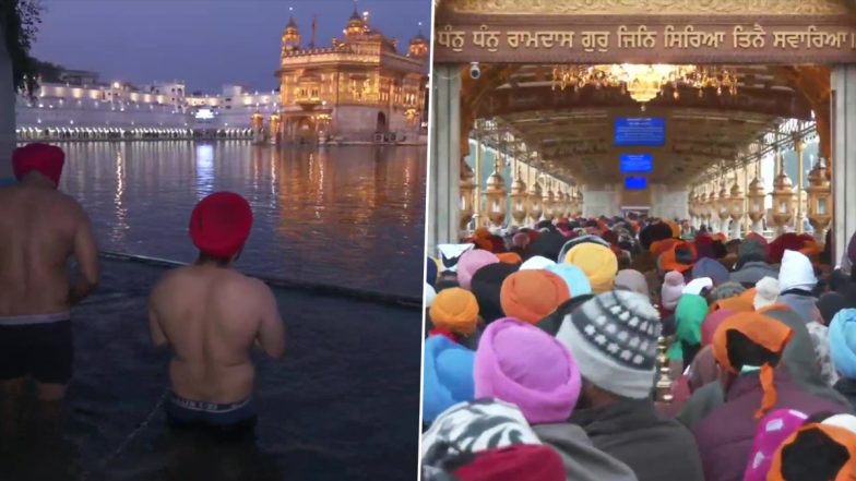 Makar Sankranti 2023: Devotees Offers Prayers, Take Holy Dip in ‘Sarovar’ at Golden Temple in Amritsar (See Pics)