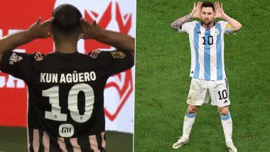 Sergio Aguero Imitates Lionel Messi’s Celebration After Scoring in Gerard Pique’s King’s League (Watch Video)