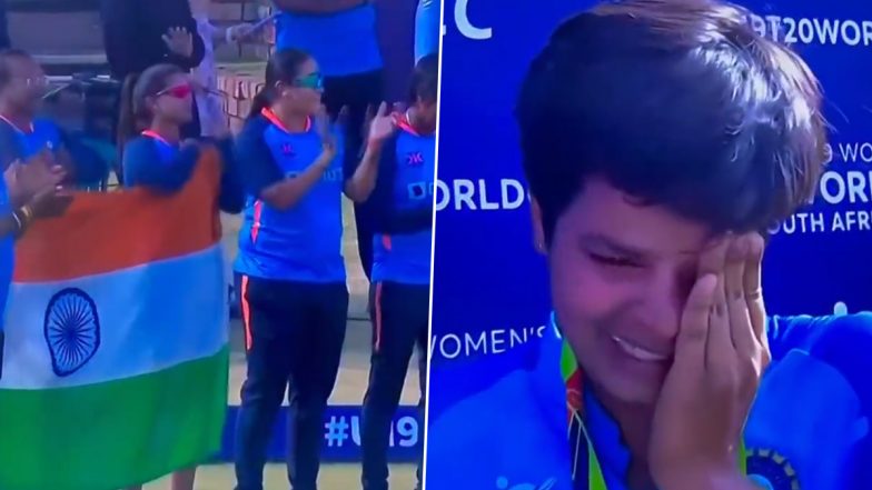 Shafali Verma in Tears After Leading India to ICC U19 Women's T20 World Cup 2023 Title Win (Watch Video)