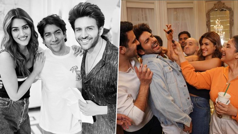 Shehzada: Kartik Aaryan and Kriti Sanon's Film Wraps Up Shoot; Actress Shares Pics From the Film's Set!