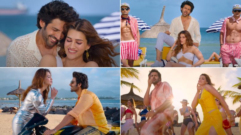 Shehzada Song Munda Sona Hoon Main: Kartik Aaryan Is 'Aashiq' of Kriti Sanon in This Lively Dance Number (Watch Video)