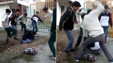 Uttar Pradesh School Students Thrash and Kick Fellow Classmate, Video Goes Viral