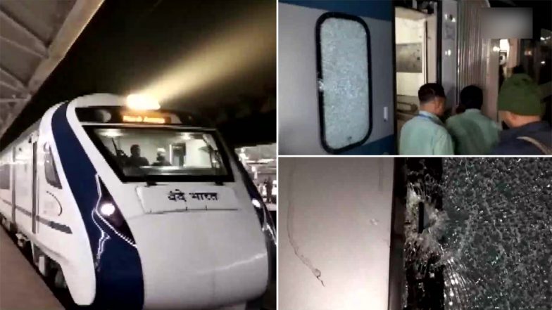 West Bengal: Stones Pelted at Vande Bharat Express Train Between Howrah and New Jalpaiguri Near Malda Station (See Pics)